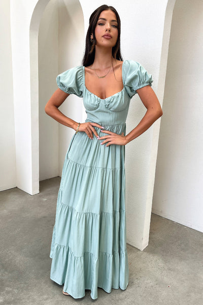 Levona Maxi Dress - Sage Thats So Fetch UK Levona Maxi Dress - Sage Thats So Fetch UK