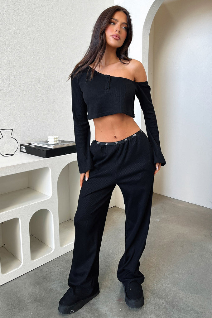 Dana Straight Leg Lounge Pants - Black – Thats So Fetch UK
