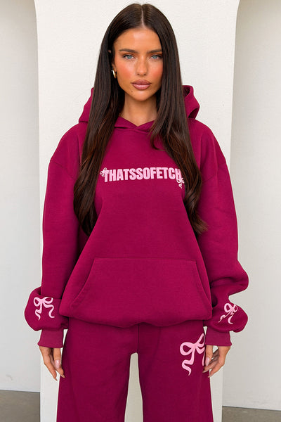Sadie Bow Hoodie - Maroon